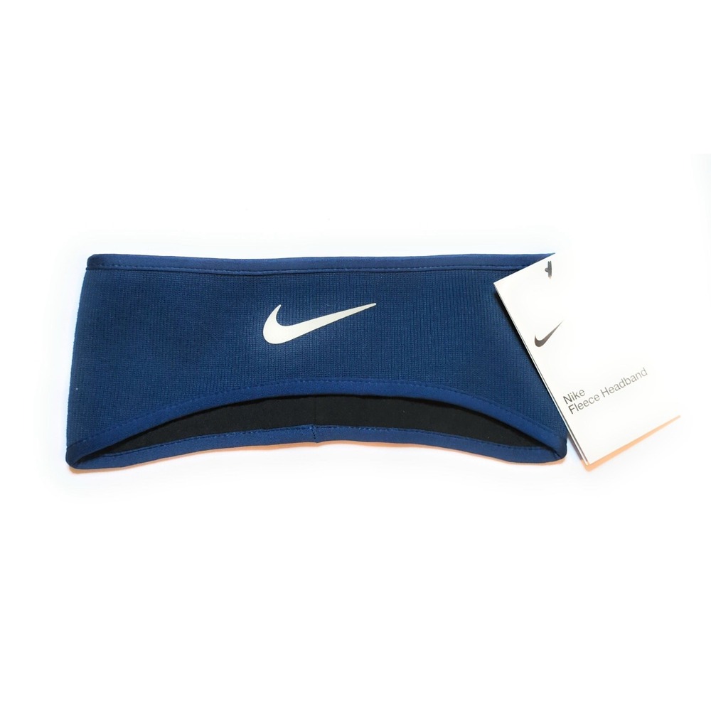 Nike Club Alpha Fleece Headband Unisex Navy Blue NWT N.000.3530.438.OS